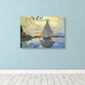Claude Monet - Sailboat bei Le Petit-Gennevilliers Leinwanddruck (Insitu (Holzboden))
