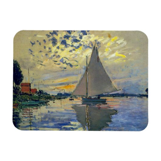 Claude Monet - Sailboat bei Le Petit-Gennevilliers Magnet (Horizontal)