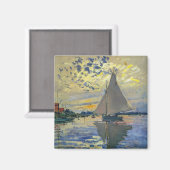 Claude Monet - Sailboat bei Le Petit-Gennevilliers Magnet (Vorderseite/Rückseite)