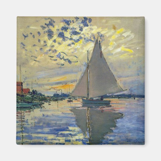 Claude Monet - Sailboat bei Le Petit-Gennevilliers Magnet (Vorne)