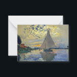 Claude Monet - Sailboat bei Le Petit-Gennevilliers Mitteilungskarte<br><div class="desc">Sailboat at Le Petit-Gennevilliers / Voilier au Petit-Gennevilliers - Claude Monet,  1874</div>