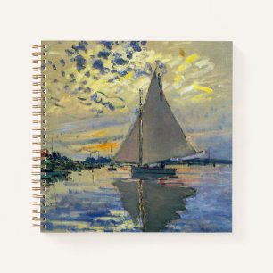 Claude Monet - Sailboat bei Le Petit-Gennevilliers Notizblock