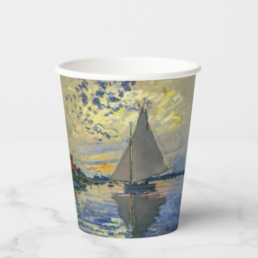 Claude Monet - Sailboat bei Le Petit-Gennevilliers Pappbecher (Vorderseite)