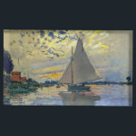 Claude Monet - Sailboat bei Le Petit-Gennevilliers Platzkartenhalter<br><div class="desc">Sailboat at Le Petit-Gennevilliers / Voilier au Petit-Gennevilliers - Claude Monet,  1874</div>