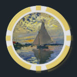 Claude Monet - Sailboat bei Le Petit-Gennevilliers Pokerchips<br><div class="desc">Sailboat at Le Petit-Gennevilliers / Voilier au Petit-Gennevilliers - Claude Monet,  1874</div>