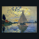 Claude Monet - Sailboat bei Le Petit-Gennevilliers Poster<br><div class="desc">Sailboat at Le Petit-Gennevilliers / Voilier au Petit-Gennevilliers - Claude Monet,  1874</div>