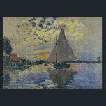 Claude Monet - Sailboat bei Le Petit-Gennevilliers Schneidebrett<br><div class="desc">Sailboat at Le Petit-Gennevilliers / Voilier au Petit-Gennevilliers - Claude Monet,  1874</div>