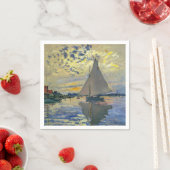 Claude Monet - Sailboat bei Le Petit-Gennevilliers Serviette (Beispiel)