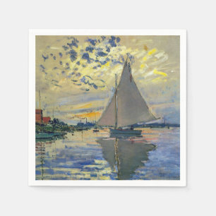 Claude Monet - Sailboat bei Le Petit-Gennevilliers Serviette