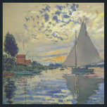 Claude Monet - Sailboat bei Le Petit-Gennevilliers Stoff<br><div class="desc">Sailboat at Le Petit-Gennevilliers / Voilier au Petit-Gennevilliers - Claude Monet,  1874</div>