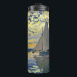 Claude Monet - Sailboat bei Le Petit-Gennevilliers Thermosbecher<br><div class="desc">Sailboat at Le Petit-Gennevilliers / Voilier au Petit-Gennevilliers - Claude Monet,  1874</div>