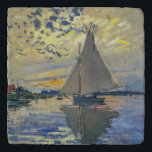 Claude Monet - Sailboat bei Le Petit-Gennevilliers Töpfeuntersetzer<br><div class="desc">Sailboat at Le Petit-Gennevilliers / Voilier au Petit-Gennevilliers - Claude Monet,  1874</div>