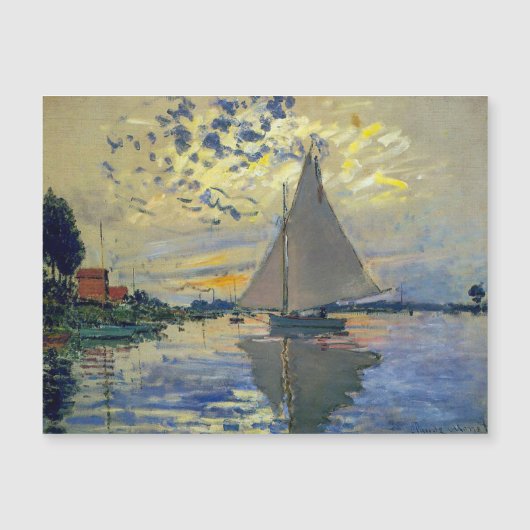 Claude Monet - Sailboat Magnetkarte (Vorderseite)