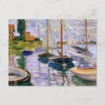 Claude Monet - Sailboats on the Seine Postkarte<br><div class="desc">Sailboats on the Seine at Petit - Gennevilliers by Claude Monet,  1874. Oil on canvas.</div>