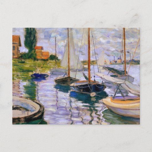 Claude Monet - Sailboats on the Seine Postkarte (Vorderseite)