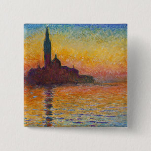Claude Monet - San Giorgio Maggiore bei Dämmerung Button