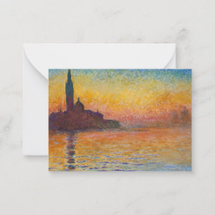 Claude Monet - San Giorgio Maggiore bei Dämmerung Mitteilungskarte