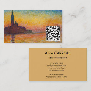 Claude Monet - San Giorgio Maggiore Dusk - QR-Code Visitenkarte