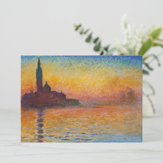 Claude Monet - San Giorgio Maggiore - Museo Canton Einladung (Stehend Vorderseite)