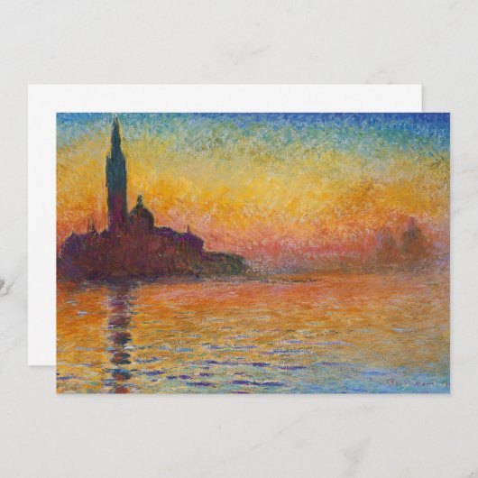 Claude Monet - San Giorgio Maggiore - Museo Canton Einladung (Vorne/Hinten)