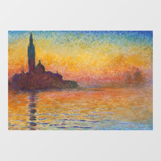 Claude Monet - San Giorgio Maggiore - Museo Canton Fensteraufkleber (Blatt)
