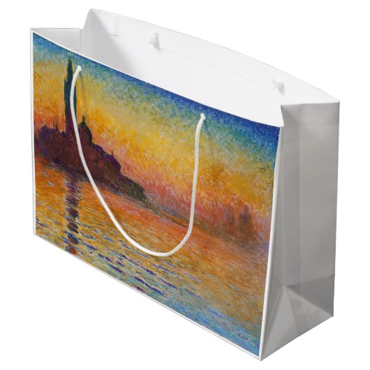 Claude Monet - San Giorgio Maggiore - Museo Canton Große Geschenktüte (Rückseite Schrägansicht)