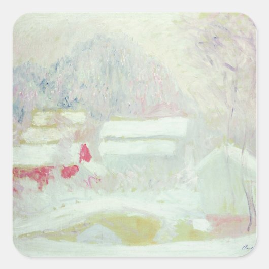 Claude Monet | Sandviken, Norwegen Quadratischer Aufkleber (Vorderseite)
