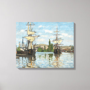 Claude Monet Schiff auf der Seine in Rouen Leinwanddruck