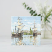 Claude Monet. Schiffe, die auf der Seine in Rouen (Stehend Vorderseite)