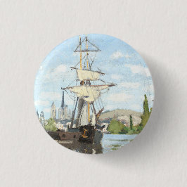 Claude Monet. Schiffe, die auf der Seine in Rouen  Button