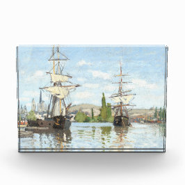 Claude Monet. Schiffe, die auf der Seine in Rouen  Fotoblock