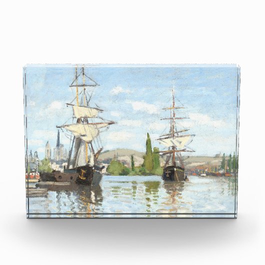 Claude Monet. Schiffe, die auf der Seine in Rouen  Fotoblock (Vorderseite)
