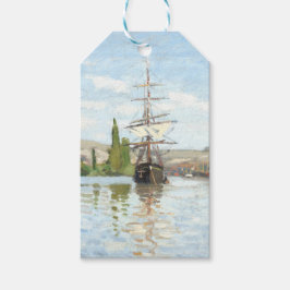 Claude Monet. Schiffe, die auf der Seine in Rouen  Geschenkanhänger