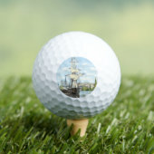 Claude Monet. Schiffe, die auf der Seine in Rouen Golfball (Insitu T-Shirt)