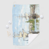 Claude Monet. Schiffe, die auf der Seine in Rouen Golfhandtuch (Insitu)