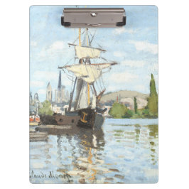 Claude Monet. Schiffe, die auf der Seine in Rouen  Klemmbrett