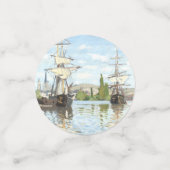 Claude Monet. Schiffe, die auf der Seine in Rouen  Konfetti (Klein Vorderseite)