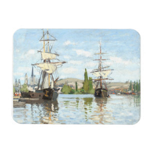 Claude Monet. Schiffe, die auf der Seine in Rouen  Magnet