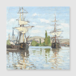 Claude Monet. Schiffe, die auf der Seine in Rouen  Magnetkarte