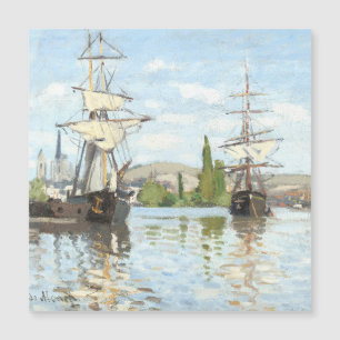 Claude Monet. Schiffe, die auf der Seine in Rouen  Magnetkarte