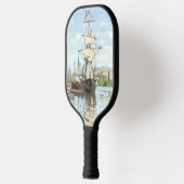 Claude Monet. Schiffe, die auf der Seine in Rouen Pickleball Schläger (Links)