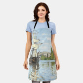 Claude Monet. Schiffe, die auf der Seine in Rouen Schürze (Getragen)