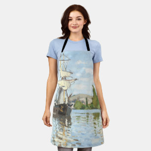 Claude Monet. Schiffe, die auf der Seine in Rouen  Schürze