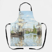 Claude Monet. Schiffe, die auf der Seine in Rouen  Schürze (Vorderseite)