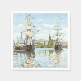 Claude Monet. Schiffe, die auf der Seine in Rouen  Serviette