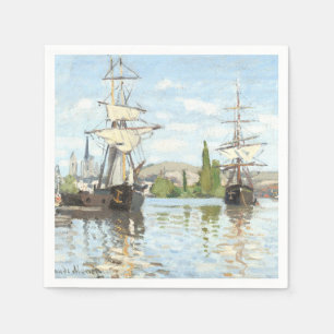 Claude Monet. Schiffe, die auf der Seine in Rouen  Serviette