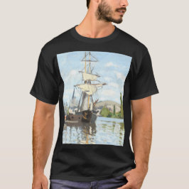 Claude Monet. Schiffe, die auf der Seine in Rouen  T-Shirt