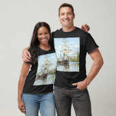 Claude Monet. Schiffe, die auf der Seine in Rouen  T-Shirt (Unisex)
