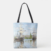 Claude Monet. Schiffe, die auf der Seine in Rouen  Tasche (Rückseite)