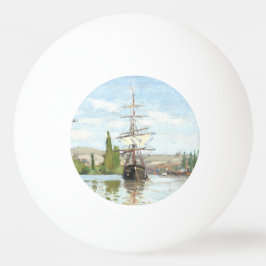 Claude Monet. Schiffe, die auf der Seine in Rouen  Tischtennisball